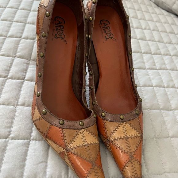 Carlos Santana Puzzled Studded Heels - Picture 1 of 8